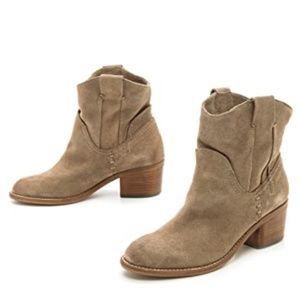 Dolce Vita Graham Pull On Booties Taupe Suede, 7.5